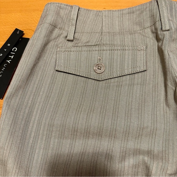 CITY Unltd. NWT Vintage Tan & Brown Striped Gaucho Pants SZ 10 - Picture 11 of 11